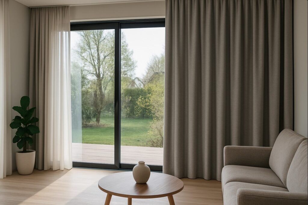 Valg af gardiner til store dørpartier